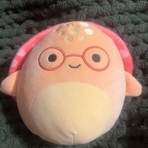 Squishmallows Peach & Pink Turtle with Gold Accents